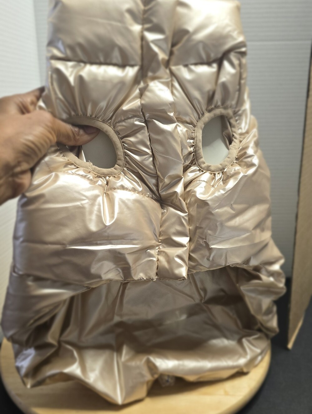 Oodles Quilted Puffer Bubble Hem Dog Jacket